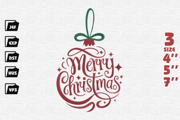 Elegant Calligraphic Christmas Ornament Design