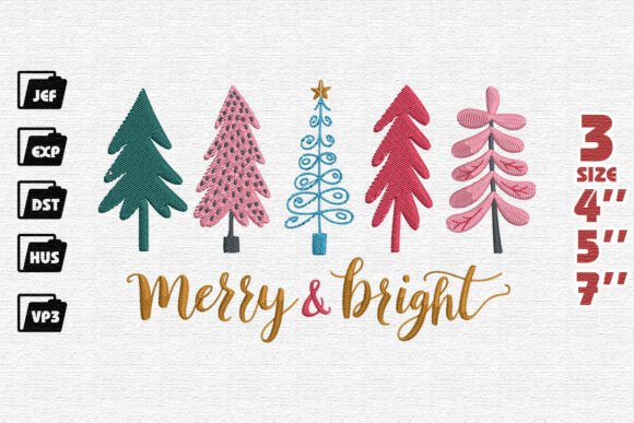 Merry Bright Whimsical Trees Design Review