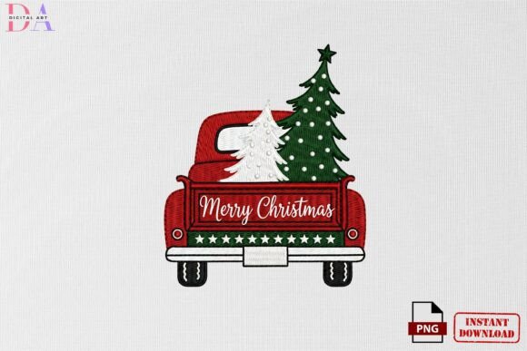 Review: Christmas Truck Tree Embroidery PNG