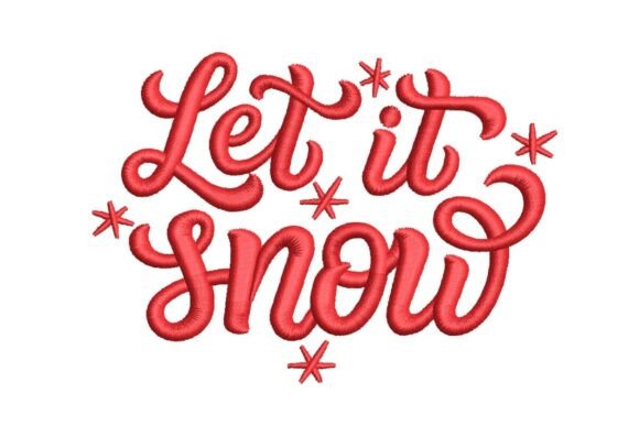 Reviewing Let It Snow Festive Red Calligraphy Design